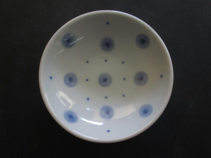 3寸丸皿　水玉