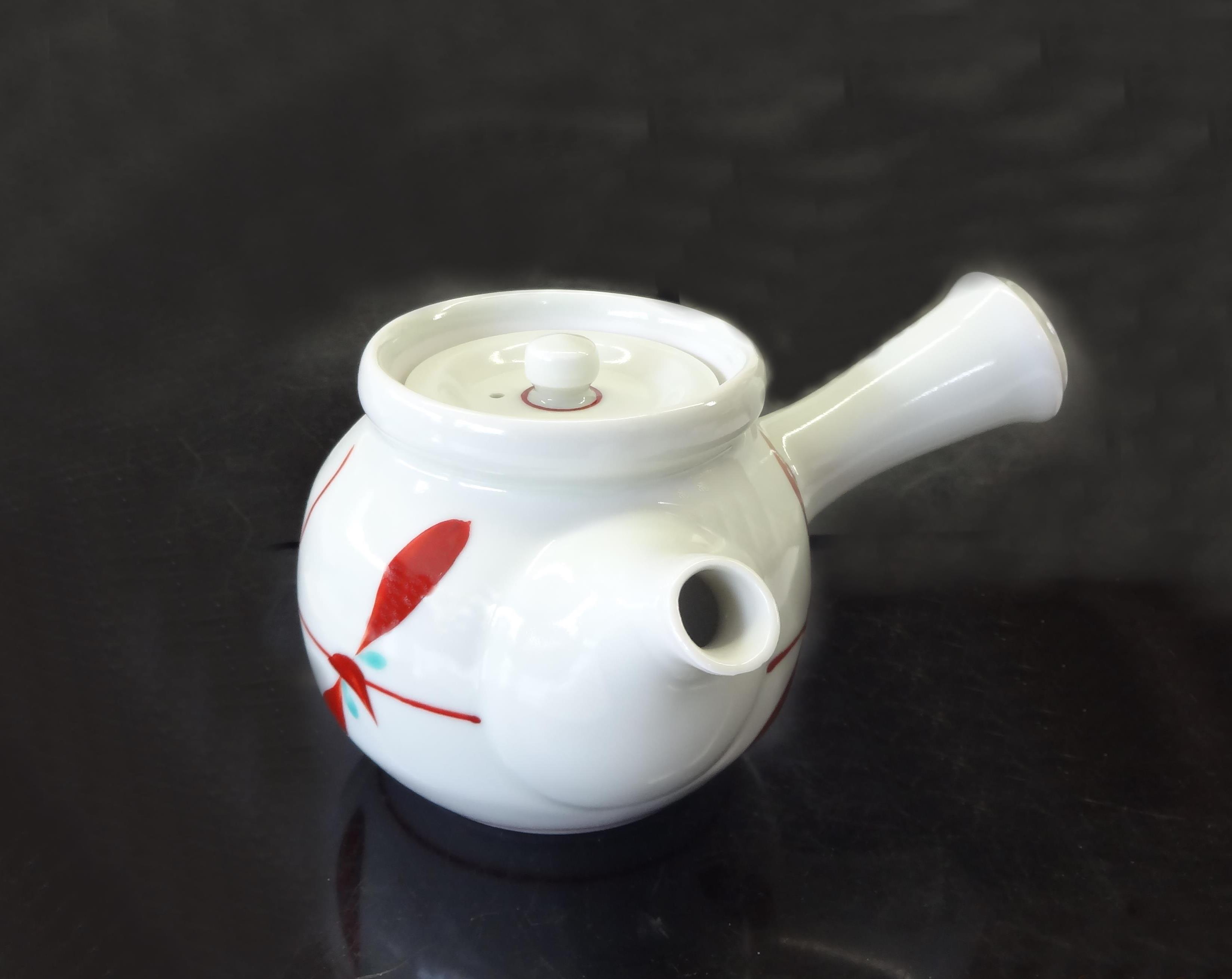 丸急須 赤笹 | 砥部焼 梅山窯