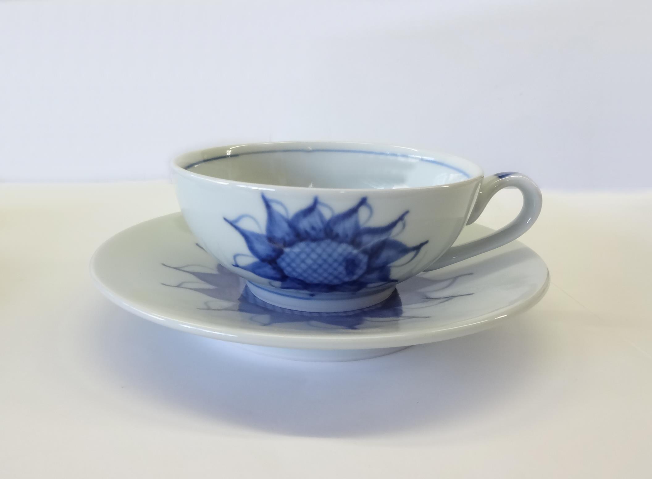 うつわ藍水 ひまわりのカップとお皿 ティーカップ碗皿 ひまわり | 砥部焼