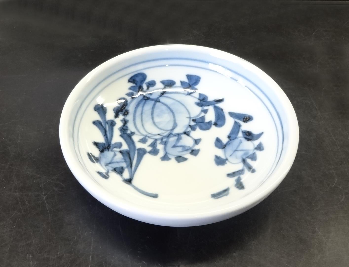 3.5寸蕪型丸皿 風船花 | 砥部焼 梅山窯