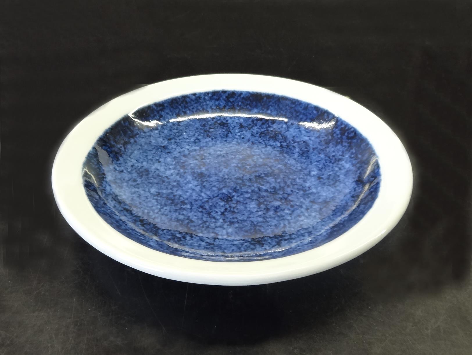 6寸縁付丸皿 呉須打ち | 砥部焼 梅山窯