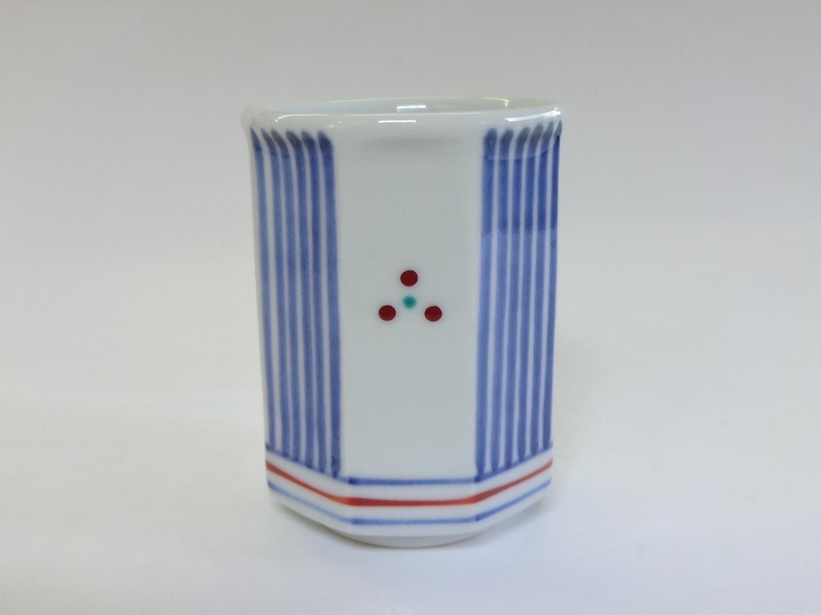 面取り湯呑 小 十草三つ紋 | 砥部焼 梅山窯