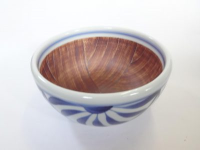 6.5寸ボール内すり鉢　流れ菊